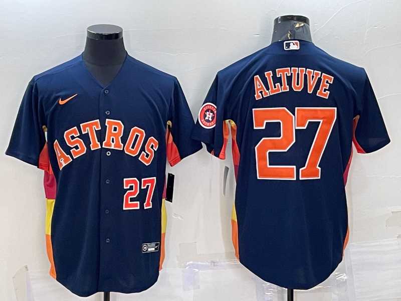 Men's Houston Astros #27 Jose Altuve Number Navy Blue With Patch Stitched MLB Cool Base Nike Jersey,We sell and wholesale Men's Houston Astros #27 Jose Altuve Number Navy Blue With Patch Stitched MLB Cool Base Nike Jersey on line form chian!